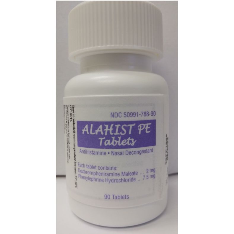 0 Alahist Pe Tab 2/7.5mg 90ct Poly Folder Tabs