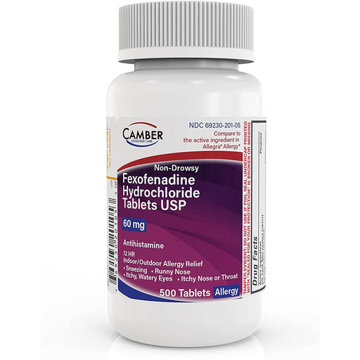 Camber Camber Fexofenadine Hydrochloride, 500 Tabs Vitamins & Supplements