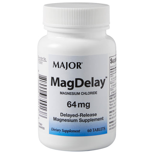Major Major MagDelay Magnesium Chloride 64mg – Gentle, High-Absorption Support Vitamins & Supplements Gray