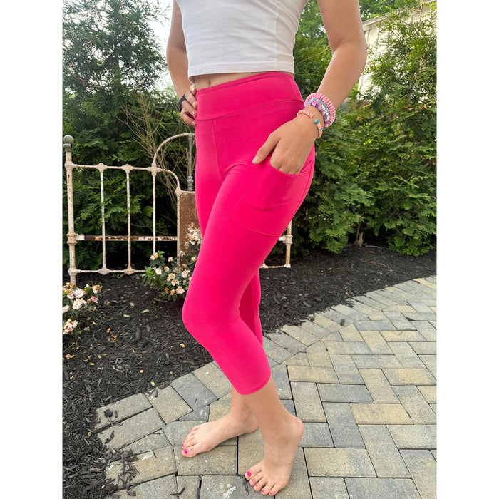 Hot Pink CAPRI Collection Luxe Leggings