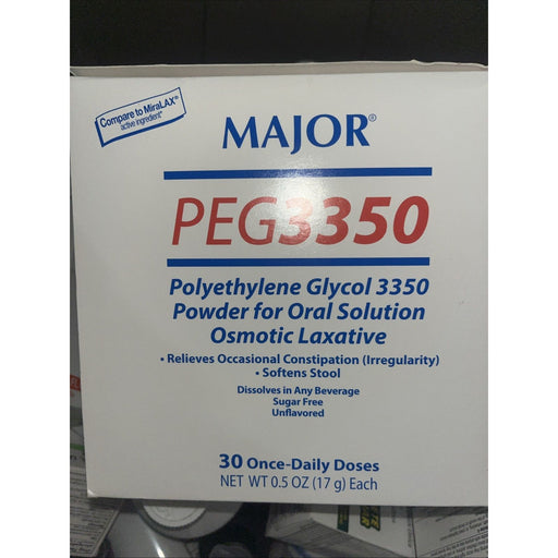0 Major Polyethylene Glycol 3350 Powder Laxative