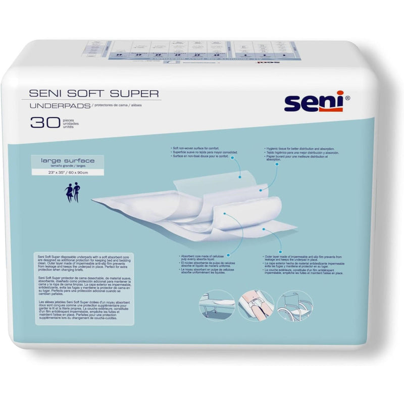 Seni Seni Soft Super Underpads, Moderate Absorbency, 23" X 35" Health Care