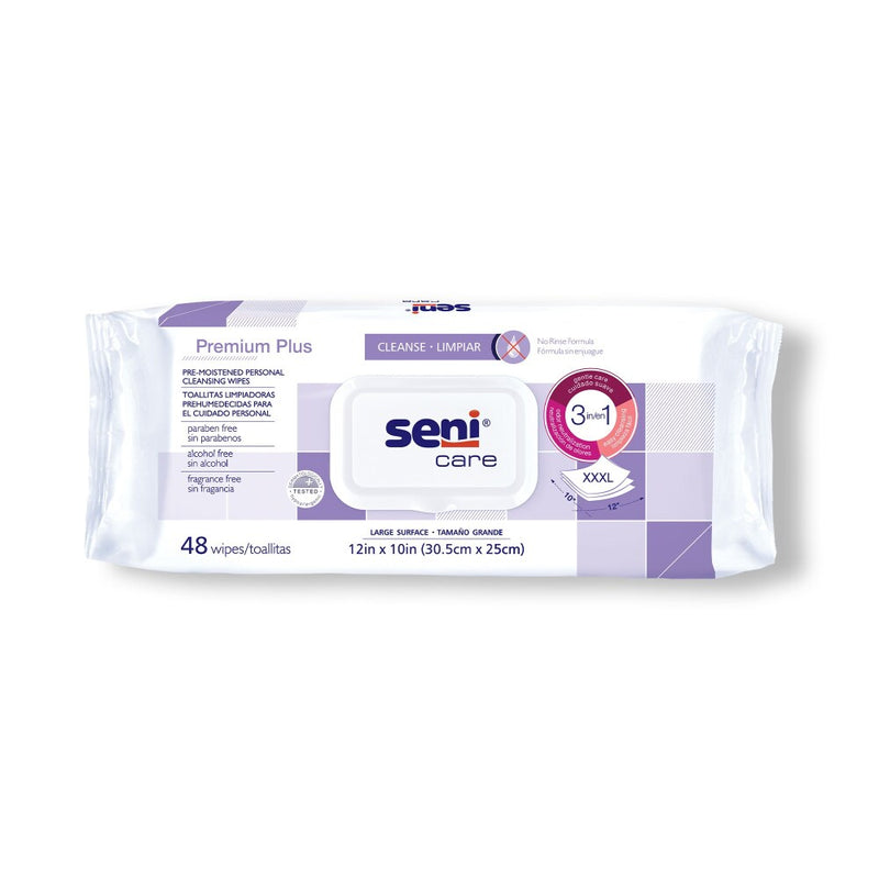 Seni Seni Care Personal Cleansing Wipe 10 X 12 S-WP48-C11, 1 Pack 48 Wipes Health Care