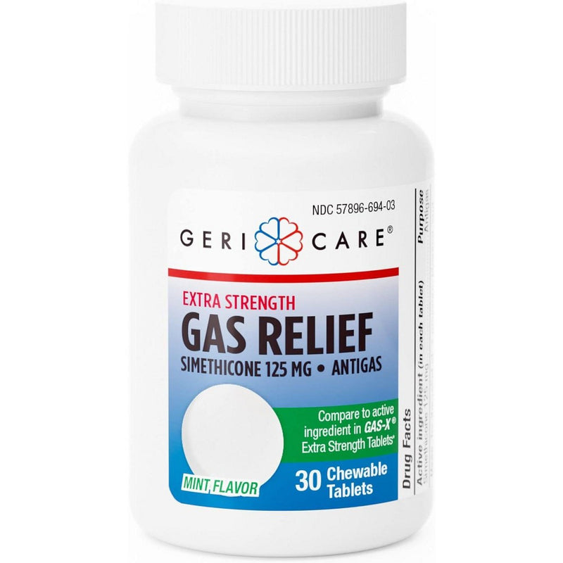 GeriCare GeriCare® Simethicone 125mg – Extra Strength Gas Relief (Mint Flavor) Health Care