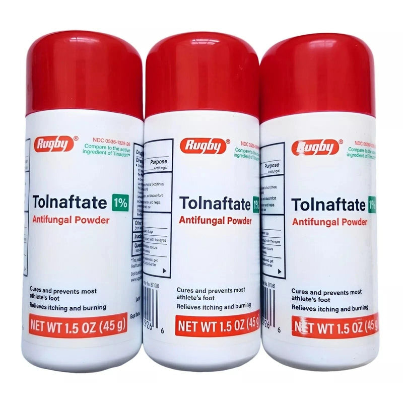 Rugby Rugby Antifungal Powder Tolnaftate 1% Squeeze Bottle 45gm Health Care Lavender