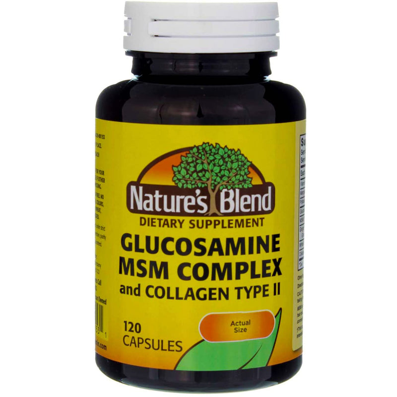 Nature's Blend Nature's Blend Glucosamine & MSM Complex & Collagen Type II, 120 Caps Vitamins & Supplements