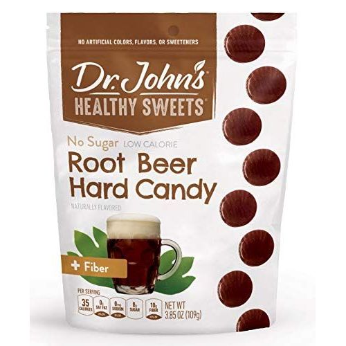 Dr. John's Healthy Sweets Dr. John's Healthy Sweets Sugar Free Candy, Hard Candy With Zero Sugar, Low Calorie Snacks, Keto Friendly, Vegan, Gluten Free, Root Beer, 24 Count, 3.85 OZ Soda