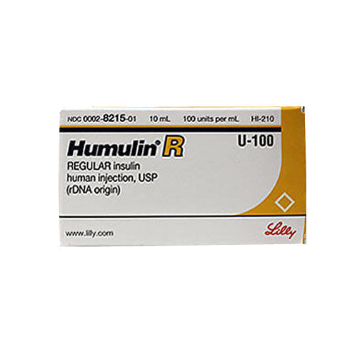 Eli Lilly And Company Humulin R Insulin - 100 Units/mL (U-100) - 10 mL Multi-Dose Vial Medicine & Drugs Gray