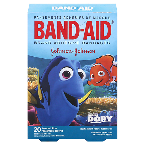 Band-Aid Brand Band-Aid Brand Adhesive Bandages Finding Dory Assorted Sizes First Aid Light Blue