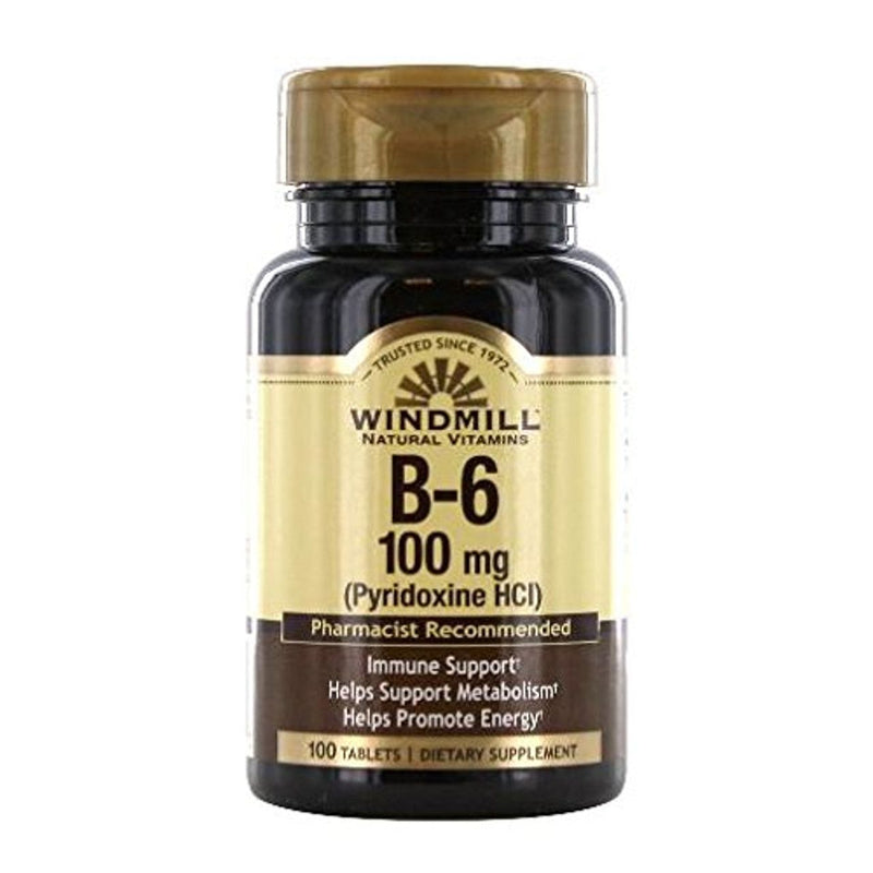 Windmill Windmill Natural Source Vitamin B-6, 100 Mg Tablets Vitamins & Supplements