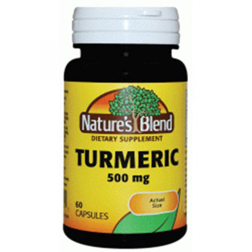 Nature's Blend Nature's Blend Turmeric with Black Pepper – 500 mg (60 Capsules) Vitamins & Supplements