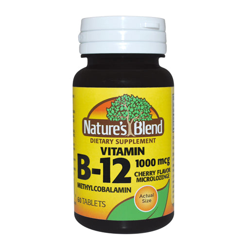 Nature's Blend Nature's Blend Vitamin B-12 Methylcobalamin – 1000 Mcg (60 Microlozenges) Vitamins & Supplements