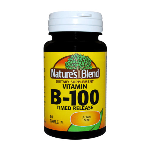 Nature's Blend Nature's Blend® B-100 Complex – Timed Release – 50 Tablets Vitamins & Supplements