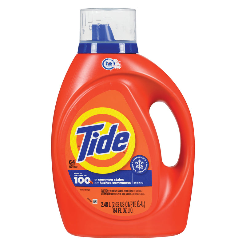 Tide Tide HE Laundry Detergent, Original Scent, Liquid, 64 Loads, 84 Oz Bottle Laundry Detergent White Smoke