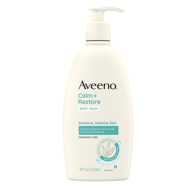 Aveeno Aveeno Restorative Skin Therapy Sulfate-Free Body Wash, 18 Fl Oz Body Wash Seashell
