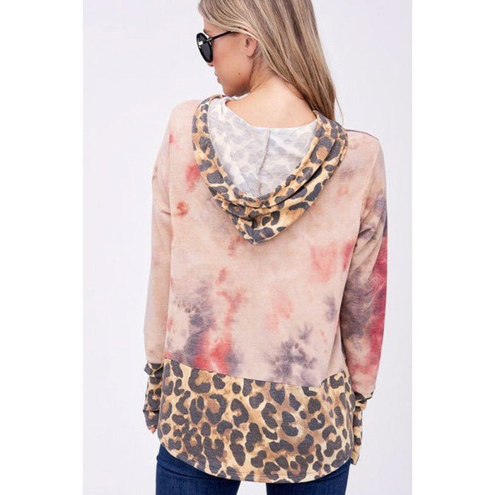 Plus Tie Dye Cheetah Sweatshirts