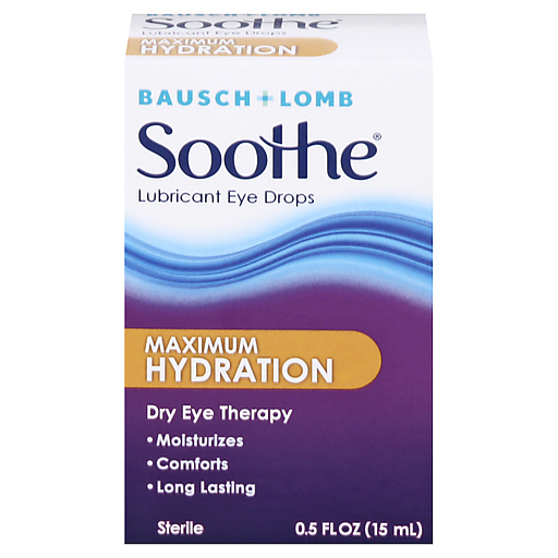 Soothe Soothe Bausch + Lomb Long Lasting Hydration Lubricant Eye Drops, 0.5 FL OZ Eye Drops & Lubricants