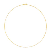 Bids.com Unisex Solid 14K Yellow Gold 1.5mm Paperclip Chain Necklace - 18 Inches Necklaces