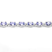 Bids.com 6.00 Carat Genuine Tanzanite .925 Sterling Silver Bracelet Bracelets