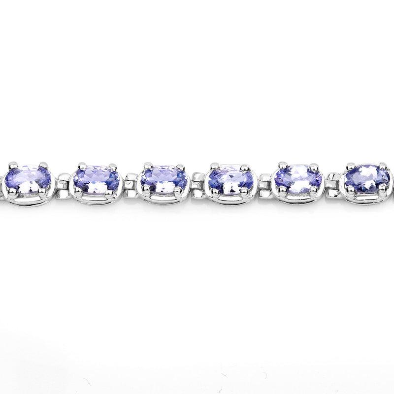 Bids.com 6.00 Carat Genuine Tanzanite .925 Sterling Silver Bracelet Bracelets