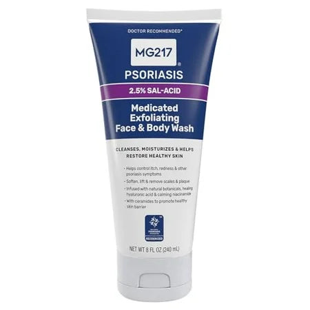 MG217 MG217 Medicated Exfoliating Face and Body Wash for Psoriasis Symptoms Salicylic Skin Care