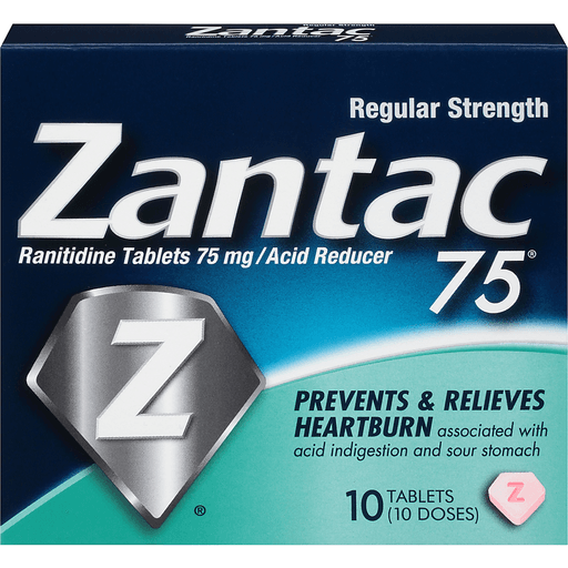 Zantac Zantac 75 Regular Strength Acid Reducer 75mg Tablets 10 Ct Box Health & Beauty