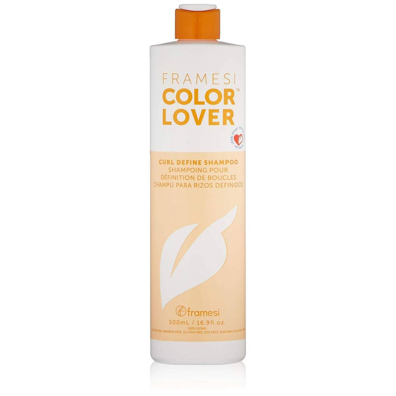 VIP Extensions Framesi Color Lover Curl Define Shampoo, Shampoo for Curly Hair with Quinoa and Aloe Vera, Color Treated Hair Hair Care