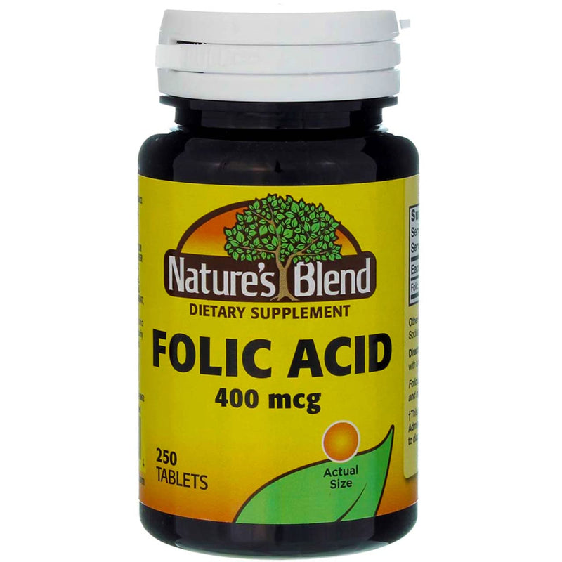 Nature's Blend Nature's Blend Folic Acid 400 Mcg Tablets 250Ct Vitamins & Supplements
