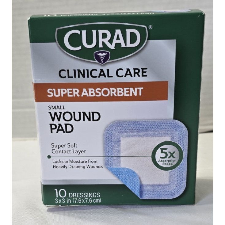 Curad Curad Super Absorbent Wound Pad Small 3 X 3 First Aid