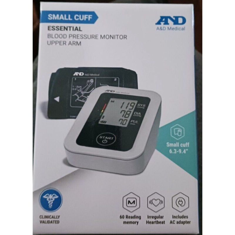 0 A&d Medical Blood Pressure Monitor Upper Arm 6.3-9.4" Small Circumference Blood Pressure Monitors Dark Gray