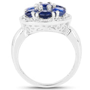 Bids.com 2.66 Carat Genuine Kyanite .925 Sterling Silver Ring Rings
