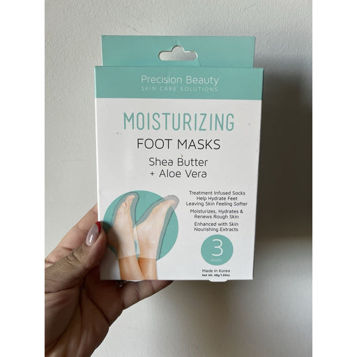 0 Precision Beauty Moisturizing Foot Masks Shea Butter +Aloe Vera 3 Pairs Foot Care