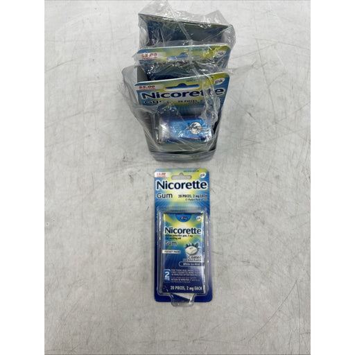 0 Nicorette Gum White Ice Mint 2mg ~ 4 Pack ~ Exp 01/2027 Ice Packs