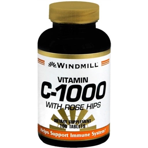 Windmill Windmill Vitamin C-1000 With Rose Hips - 100 Tablets Vitamins & Supplements