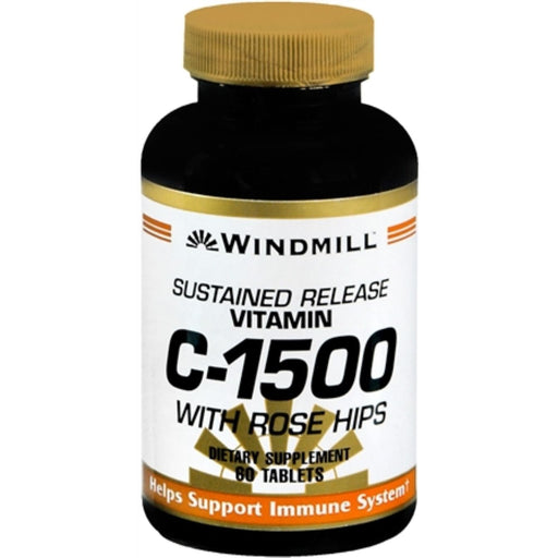 Windmill Windmill Vitamin C-1500 Mg Rose Hips Sustained Release 60 Tablets Vitamins & Supplements