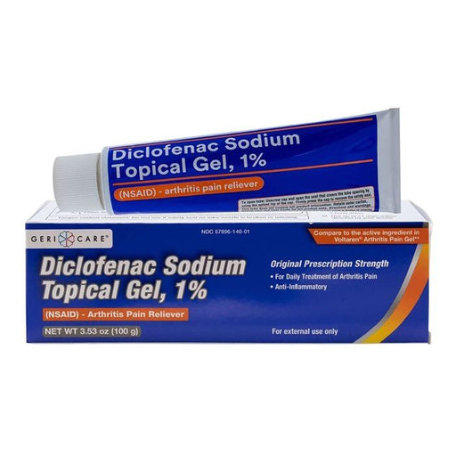 GeriCare GeriCare Arthritis Pain Reliever 1% Dicclofenac SodiumTropical Gel 3.53oz- 100 G Health & Beauty