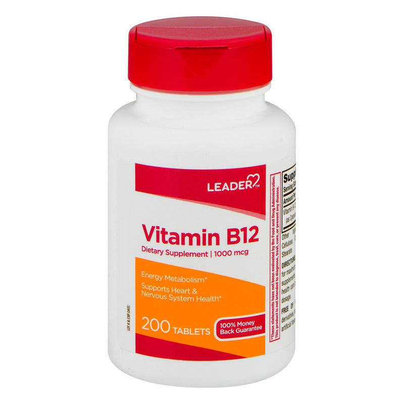 Leader Health Care Leader (Tm) Vitamin B 12  1000 Mcg Tablet 200Ea Vitamins & Supplements