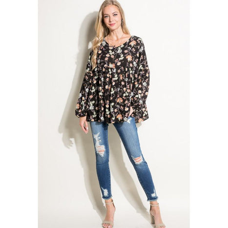 Floral Woven Baby Doll Top