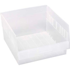 Quantum Storage Systems Quantum Storage Systems Plastic Nesting Shelf Bin QSB209 11-1/8″”W X 11-5/8″”D X 6″”H Clear Shelving