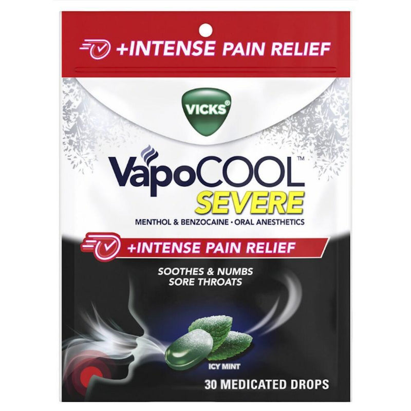 Vicks Vicks VapoCool Wintergreen Severe Medicated Cough Drops Health & Beauty
