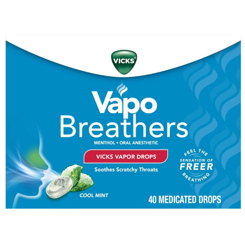 Vicks Vicks Sore Throat Cool Mint Medicated Vapor Drops Health & Beauty