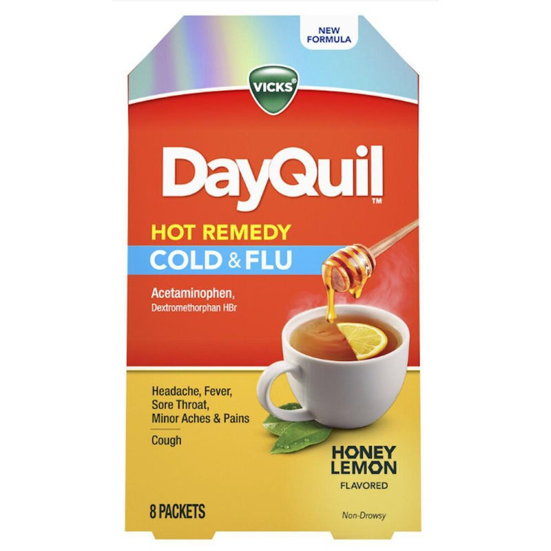 Vicks Vicks DayQuil Honey Lemon Cold & Flu Hot Remedy Multi-Symptom Relief Packets Hot & Cold Therapies