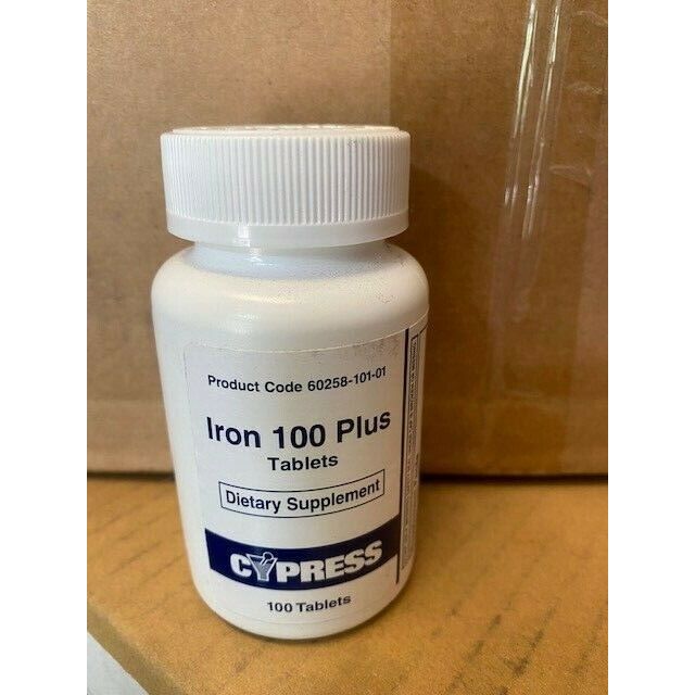 Cypress Cypress Iron 100 Plus – High Potency Iron Supplement with Vitamin C & B-Complex Vitamins & Supplements