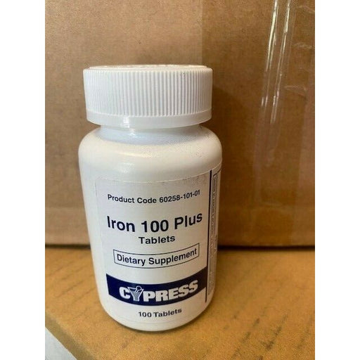 Cypress Cypress Iron 100 Plus – High Potency Iron Supplement with Vitamin C & B-Complex Vitamins & Supplements