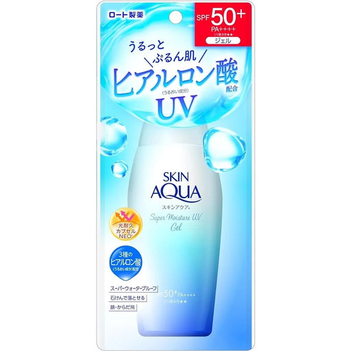 AsiaBeautyMall Rohto Skin Aqua UV Super Moisture Gel SPF 50+ PA++++ 110g New Version Sunscreen