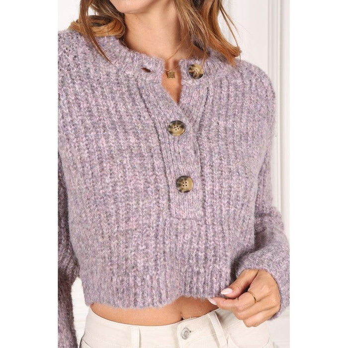 Melange Multicolor Sweater Top