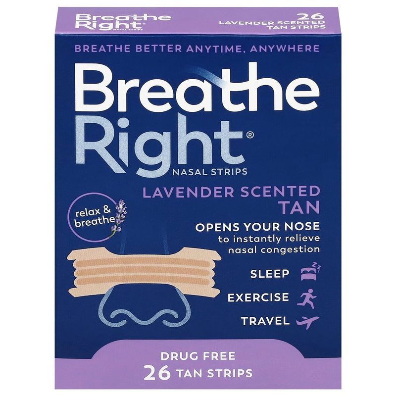 Breathe Right Breathe Right® Nasal Strips – Tan – Lavender Scented Medicine & Drugs