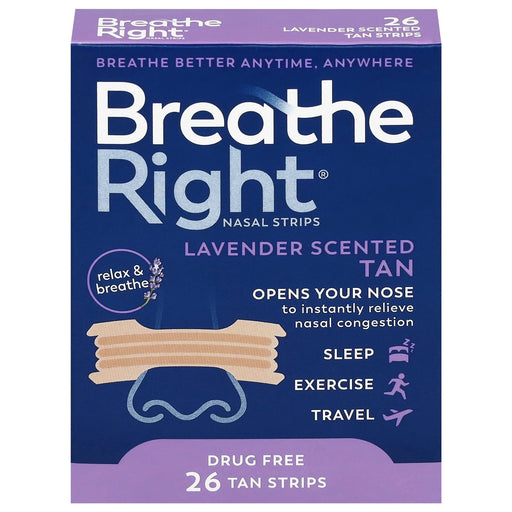 Breathe Right Breathe Right® Nasal Strips – Tan – Lavender Scented Medicine & Drugs