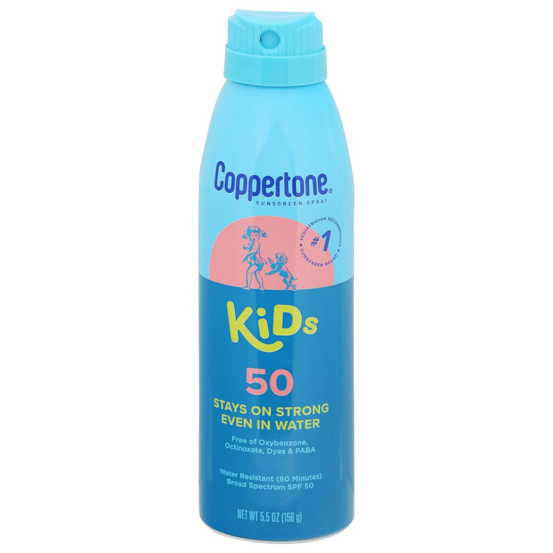 Coppertone Coppertone Sunscreen, Broad Spectrum, Kids, Spray, Spf 50 5.5 Oz Sunscreen