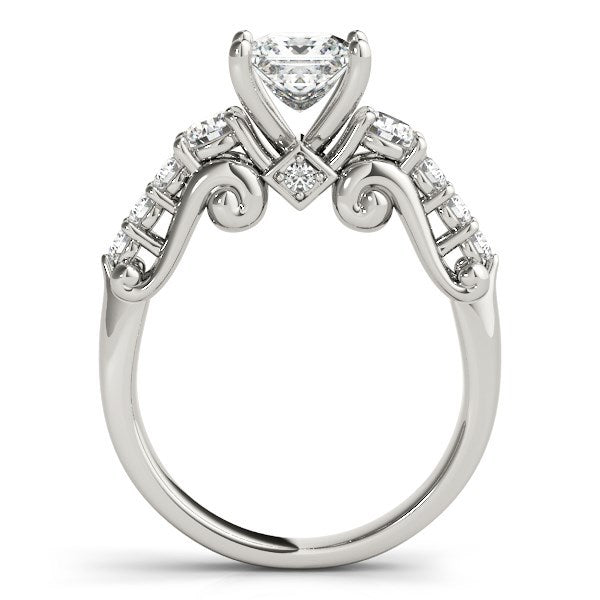 Bids.com 14k White Gold 3 Stone Antique Design Diamond Engagement Ring (1 3/4 cttw) Rings